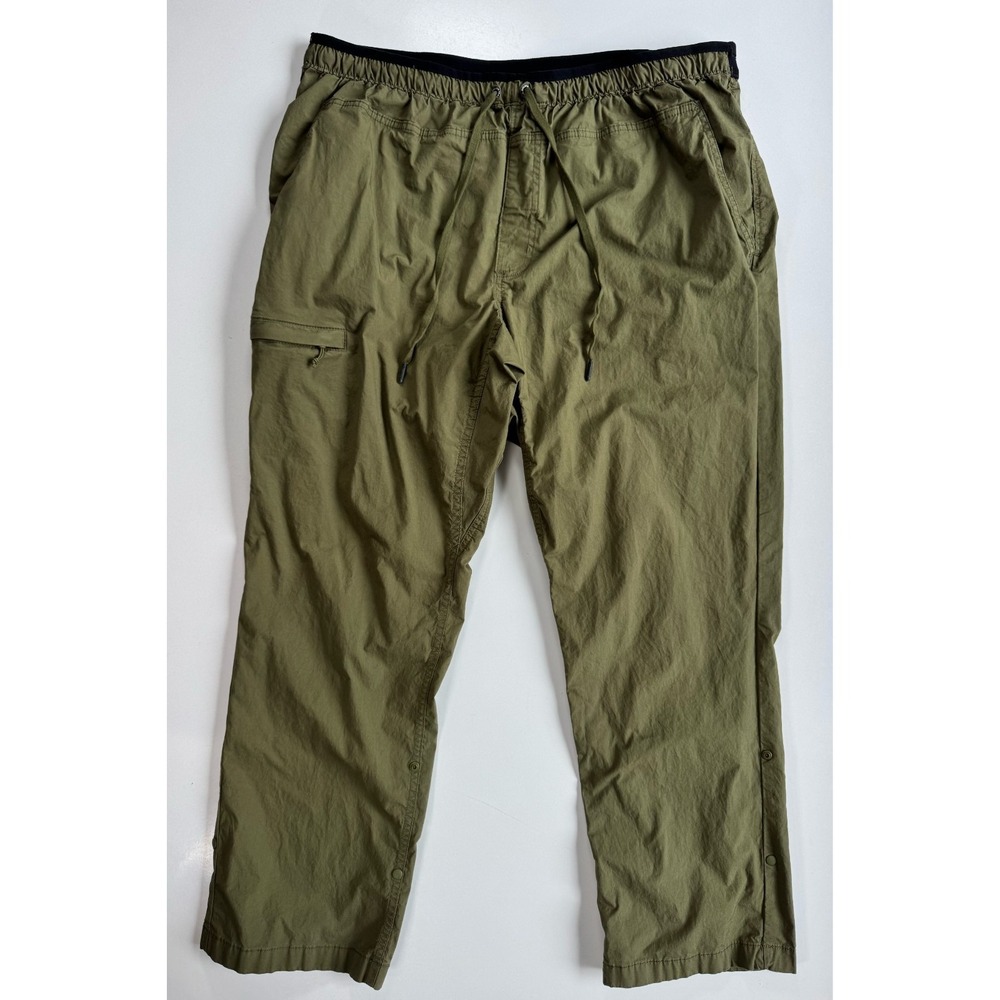 DULUTH TRADING Pull On Elastic Waist Roll Up Pant Mens 40x30 Green Standard Fit - Picture 1 of 14